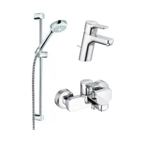 Set baterie lavoar baterie cada dus si set dus Kludi Pure&Easy crom