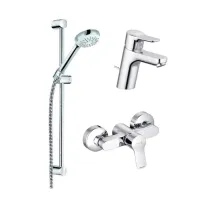 Set baterie lavoar baterie dus si set dus Kludi Pure&Easy crom