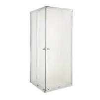 Cabina de dus patrata Invena Parla si usi culisante 80x80 crom sticla mata