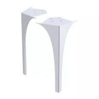 Set picioare fata pentru mobilier Oristo Louis 102 alb lucios 27.5 cm