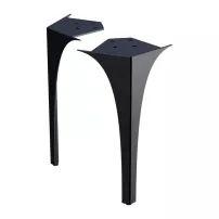Set picioare fata pentru mobilier Oristo Louis 102 negru lucios 27.5 cm