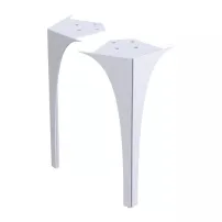 Set picioare fata pentru mobilier Oristo Louis 62 alb lucios 27.5 cm