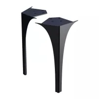 Set picioare fata pentru mobilier Oristo Louis 82 negru lucios 27.5 cm