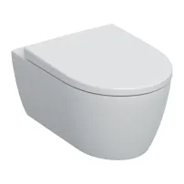 Set vas wc suspendat Geberit iCon rimfree alb cu capac softclose