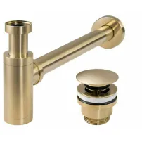 Sifon auriu mat/periat lavoar cu ventil Click-Clack universal Rea Bez