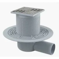 Sifon pardoseala 105 x 105/50 cu inaltator, iesire laterala, sistem de retinere a mirosurilor APV1311 Alca
