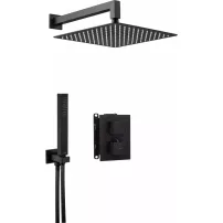 Sistem de dus incastrat Deante Box negru mat cu termostat