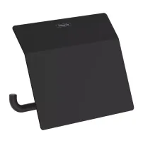 Suport hartie igienica cu protectie negru Hansgrohe AddStoris