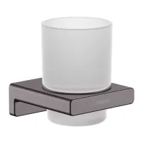 Suport periute de dinti Hansgrohe AddStoris negru - crom periat
