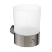 Suport periute de dinti Ideal Standard Atelier Conca rotund argintiu Silver Storm