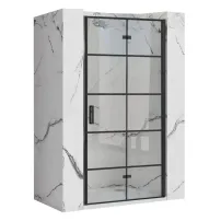 Usa de nisa pliabila Rea Molier 80 cm sticla 6 mm + profil magnetic negru