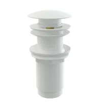 Ventil lavoar metalic cu Click-Clack 5/4 tol dop alb mare Alca