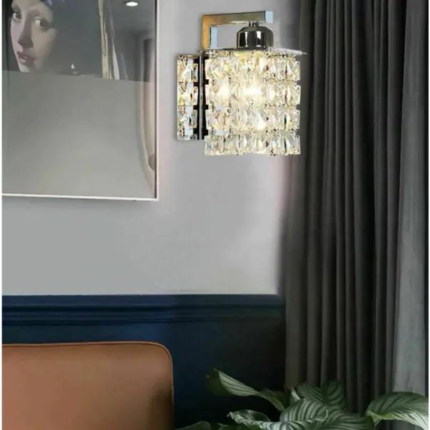 Aplica de perete crom cu abajur cristal Glamour Rea APP543-1W picture - 2