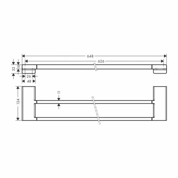 Bara dubla portprosop Hansgrohe AddStoris bronz periat picture - 3