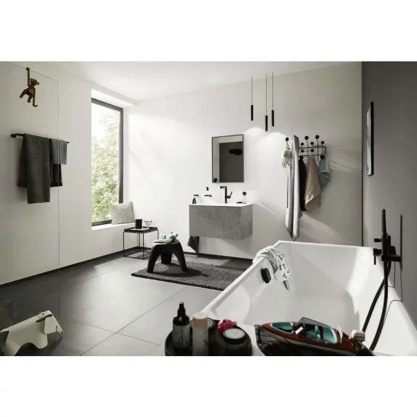 Bara dubla portprosop Hansgrohe AddStoris negru mat picture - 2