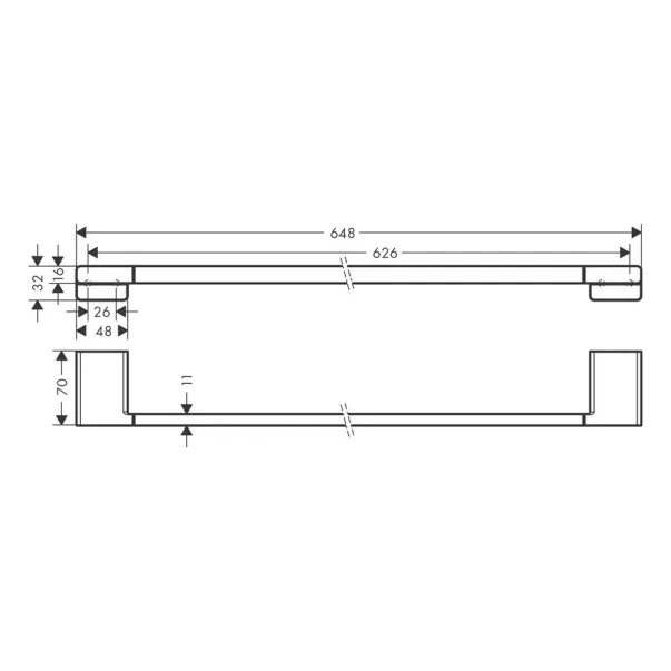 Bara portprosop Hansgrohe AddStoris crom lucios picture - 2