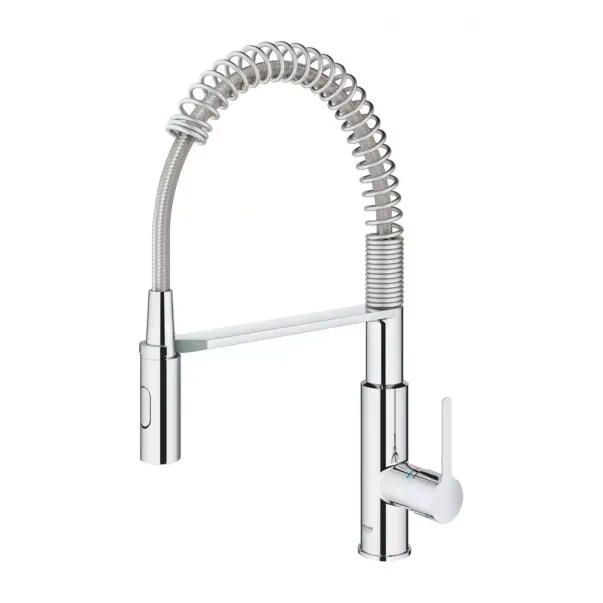 Baterie bucatarie cu pipa flexibila Grohe Get crom lucios picture - 4