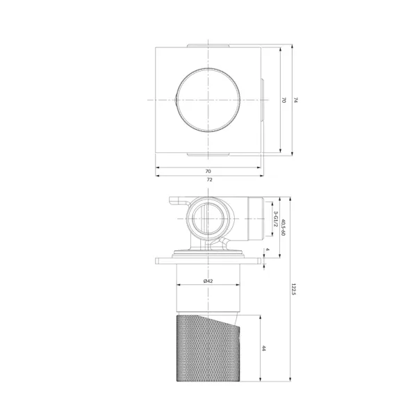 Baterie dus incastrata Omnires Contour auriu periat cu corp ingropat picture - 2