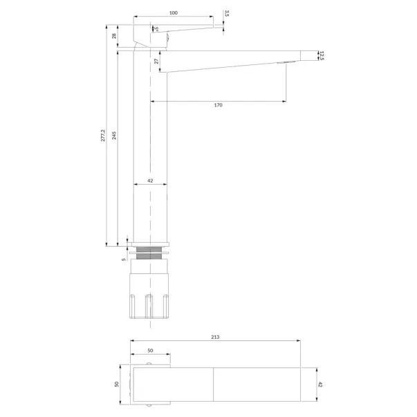Baterie lavoar inalta Omnires Fresh picture - 2