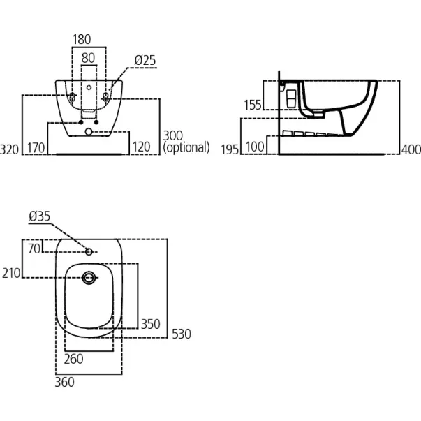 Bideu suspendat alb mat Ideal Standard Tesi picture - 3