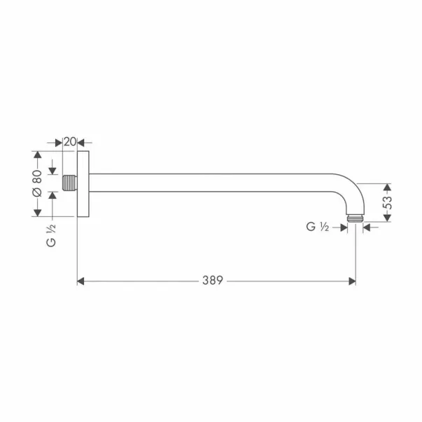 Brat de dus Hansgrohe 389 mm bronz periat picture - 2