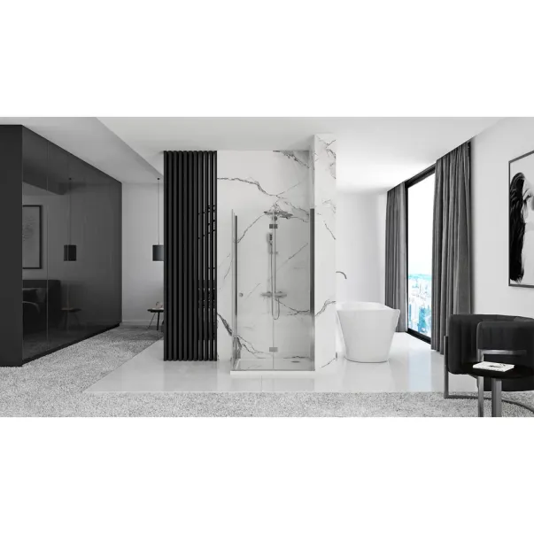 Cabina de dus dreptunghiulara cu usi plabile Rea Fold N2 modulara 100x110 crom picture - 5