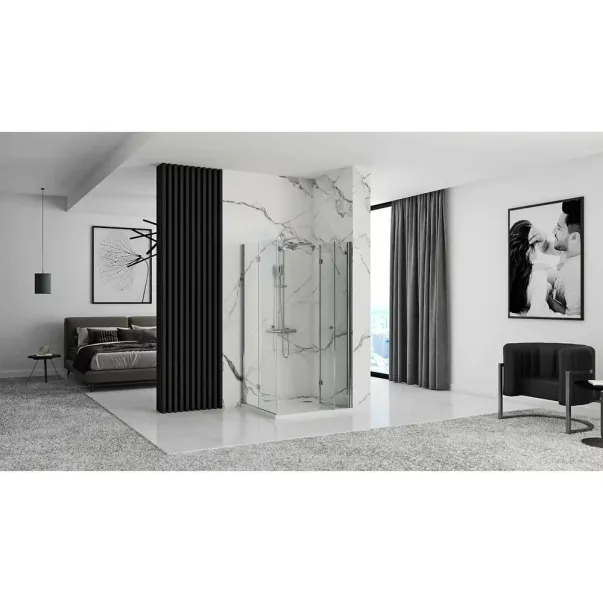 Cabina de dus dreptunghiulara cu usi plabile Rea Fold N2 modulara 100x110 crom picture - 6