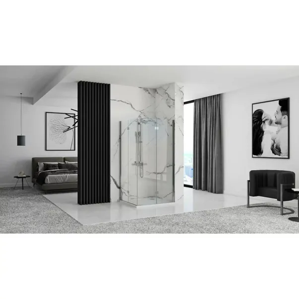 Cabina de dus dreptunghiulara cu usi plabile Rea Fold N2 modulara 100x110 crom picture - 7