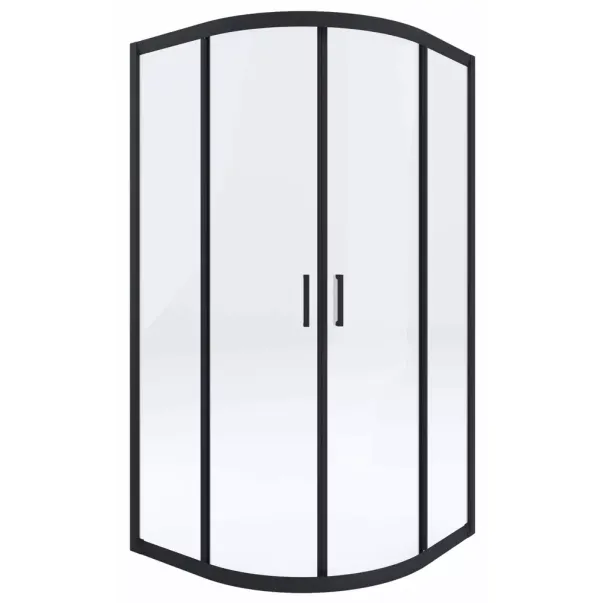 Cabina de dus semirotunda Deante Funkia negru cu usi culisante 80x80 cm picture - 4