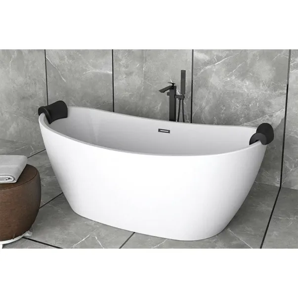 Cada freestanding Besco Ayla 170x80 cm alb lucios picture - 6