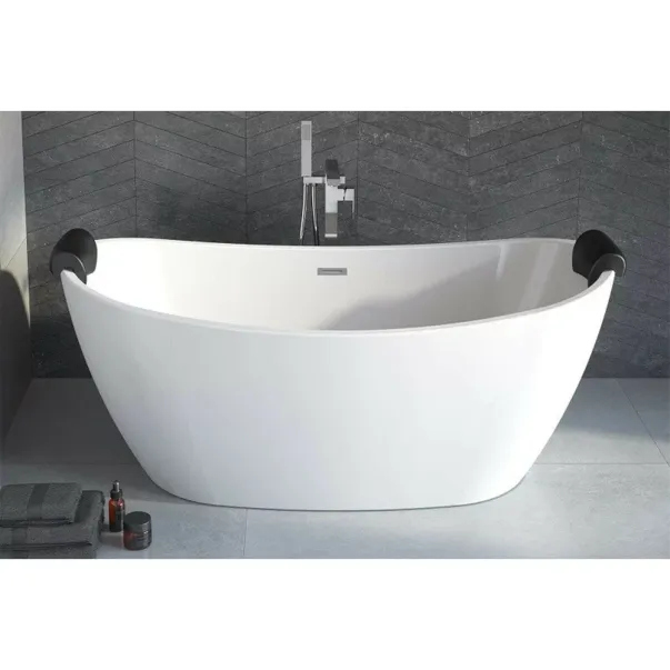 Cada freestanding Besco Ayla 170x80 cm alb lucios picture - 9