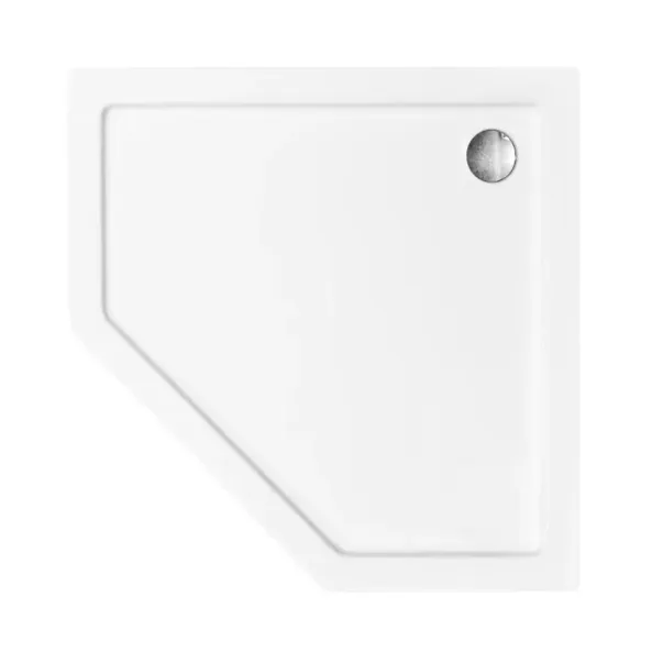 Cadita dus pentagonala Rea Diamond 80x80 alb picture - 5