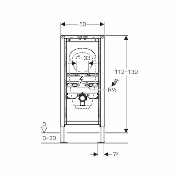 Cadru Geberit Duofix pentru fixare pisoar cu detectare infrarosu picture - 2