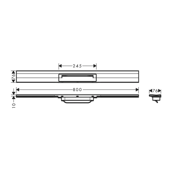 Capac pentru rigola de dus Hansgrohe RainDrain Flex ajustabil 80 cm crom lucios picture - 2