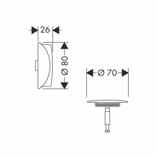 Capac sifon si maner rotire preaplin Hansgrohe Flexaplus auriu lucios picture - 2