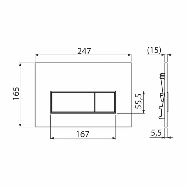 Clapeta de actionare Alca Thin M576 alb mat picture - 2