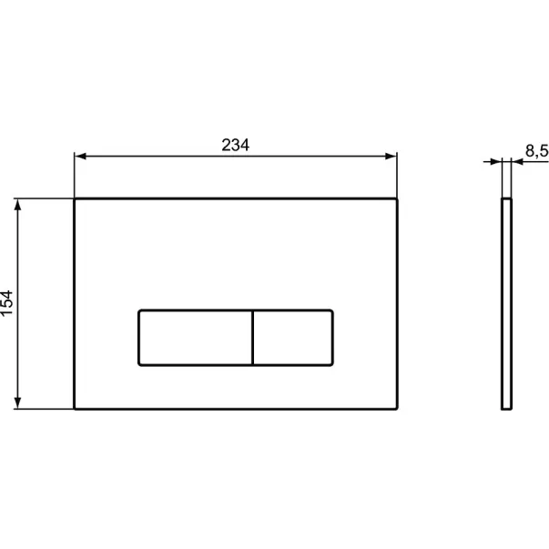 Clapeta de actionare Ideal Standard Prosys Oleas P2 alb picture - 2
