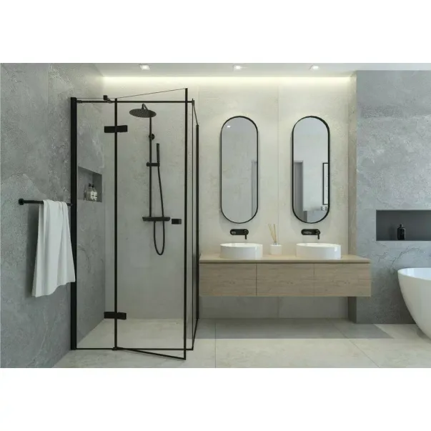 Coloana de dus cu baterie monocomanda negru mat Deante Arnika picture - 6