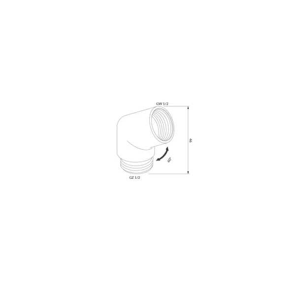 Cot conector dus Omnires negru mat picture - 2