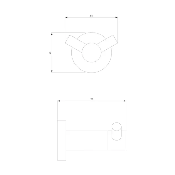 Cuier dublu Omnires Modern Project negru mat picture - 3