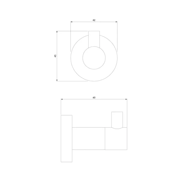 Cuier simplu Omnires Modern Project nichel picture - 2