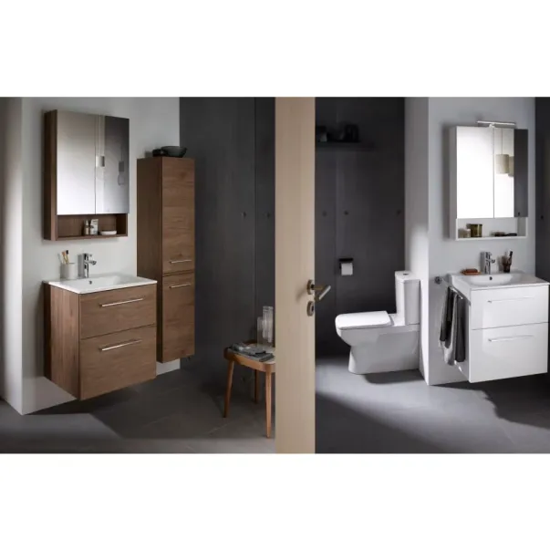 Dulap cu oglinda suspendat Geberit Selnova Square alb 2 usi 59 cm picture - 2