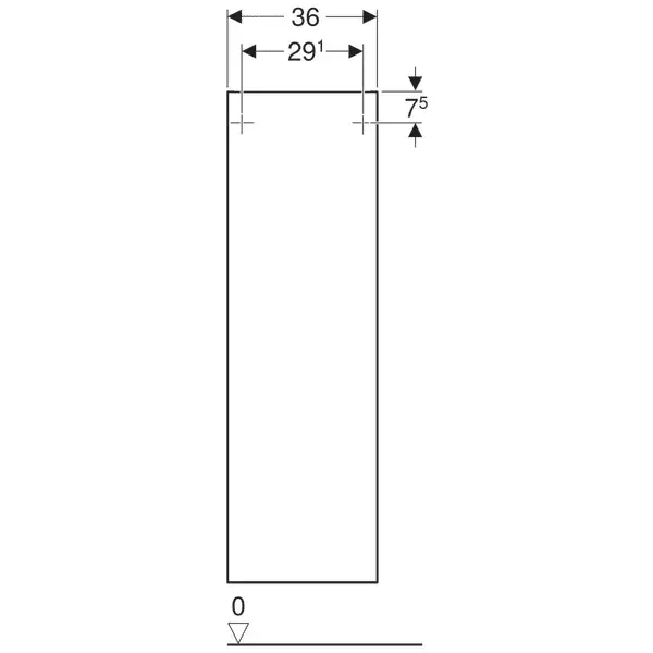 Dulap inalt suspendat Geberit Smyle Square alb 1 usa 36 cm picture - 4