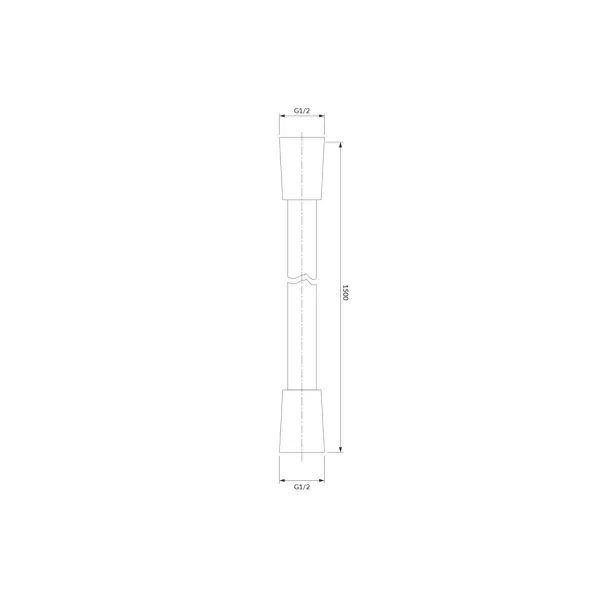 Furtun de dus Omnires antracit 150 cm picture - 2