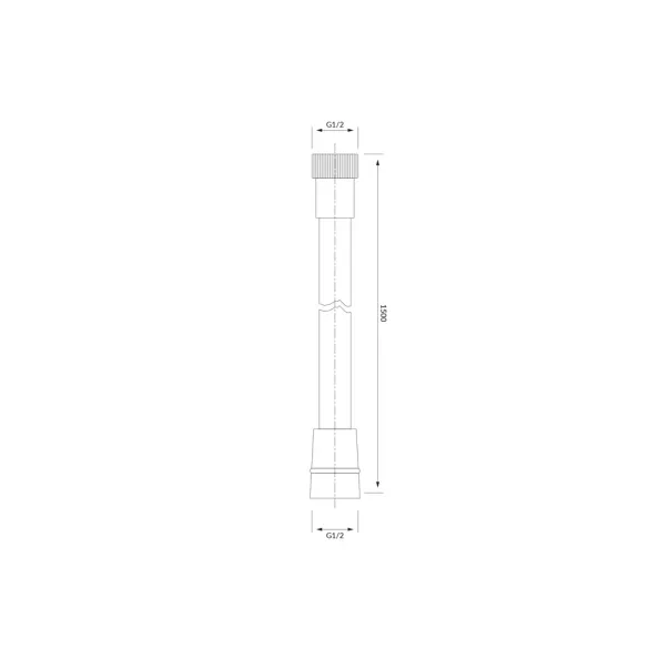 Furtun de dus Omnires 150 cm negru mat picture - 2