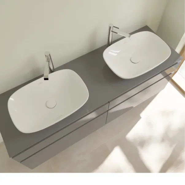 Lavoar pe blat Villeroy&Boch Loop&Friends dreptunghiular alb 56 cm picture - 8