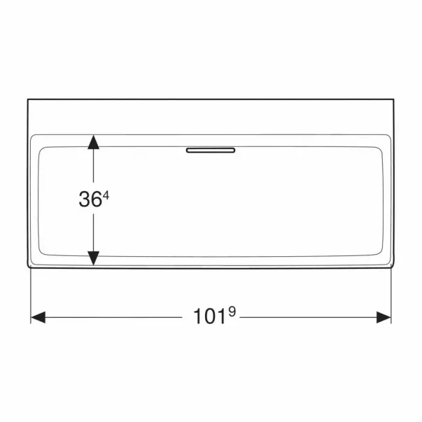 Lavoar pe mobilier Geberit One cu scurgere speciala 105 cm alb picture - 4