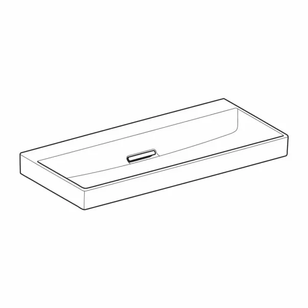 Lavoar pe mobilier Geberit One cu scurgere speciala 105 cm alb picture - 6