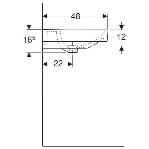 Lavoar pe mobilier Geberit Smyle Square 60 cm picture - 4