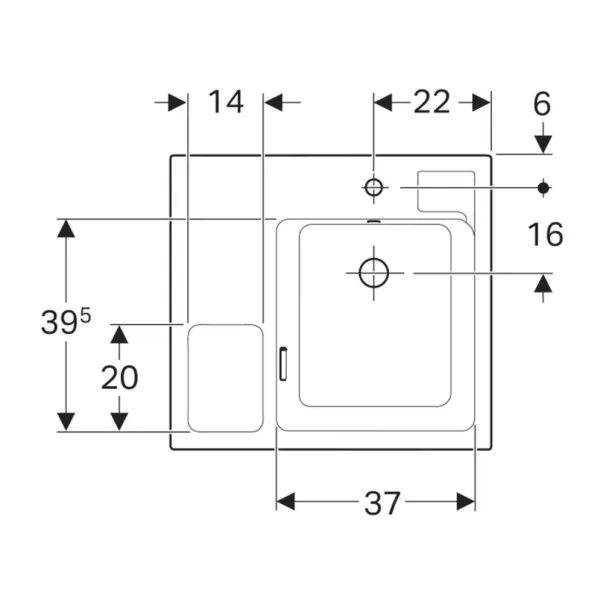 Lavoar pentru copii Geberit Bambini cu bazin lateral pentru spuma 60 cm picture - 4